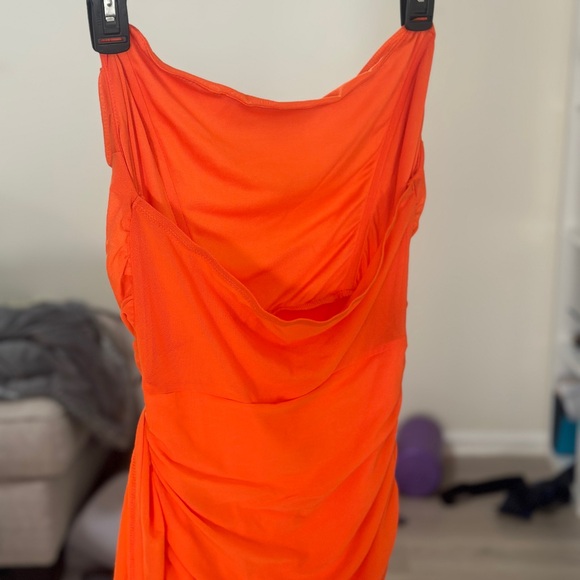 SHEIN Orange Strapless Bodycon Dress - Picture 2 of 5